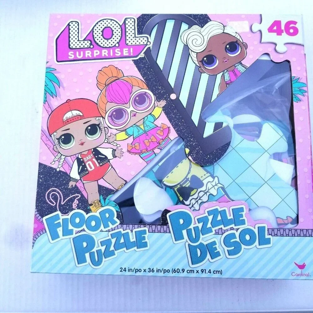 LOL Surprise Floor Puzzle by Cardinal 46 Pc 24 in X 36 Extra Large Pieces NIB